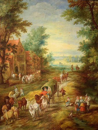 "Fairytale Landscapes with Figures in the Forest"